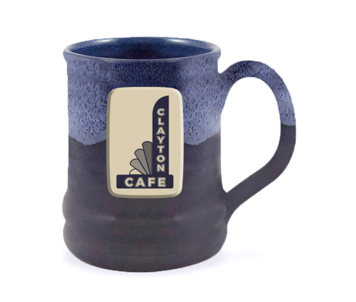 Clayton Cafe - Ramsey Deneen Pottery Mug - Navy & White